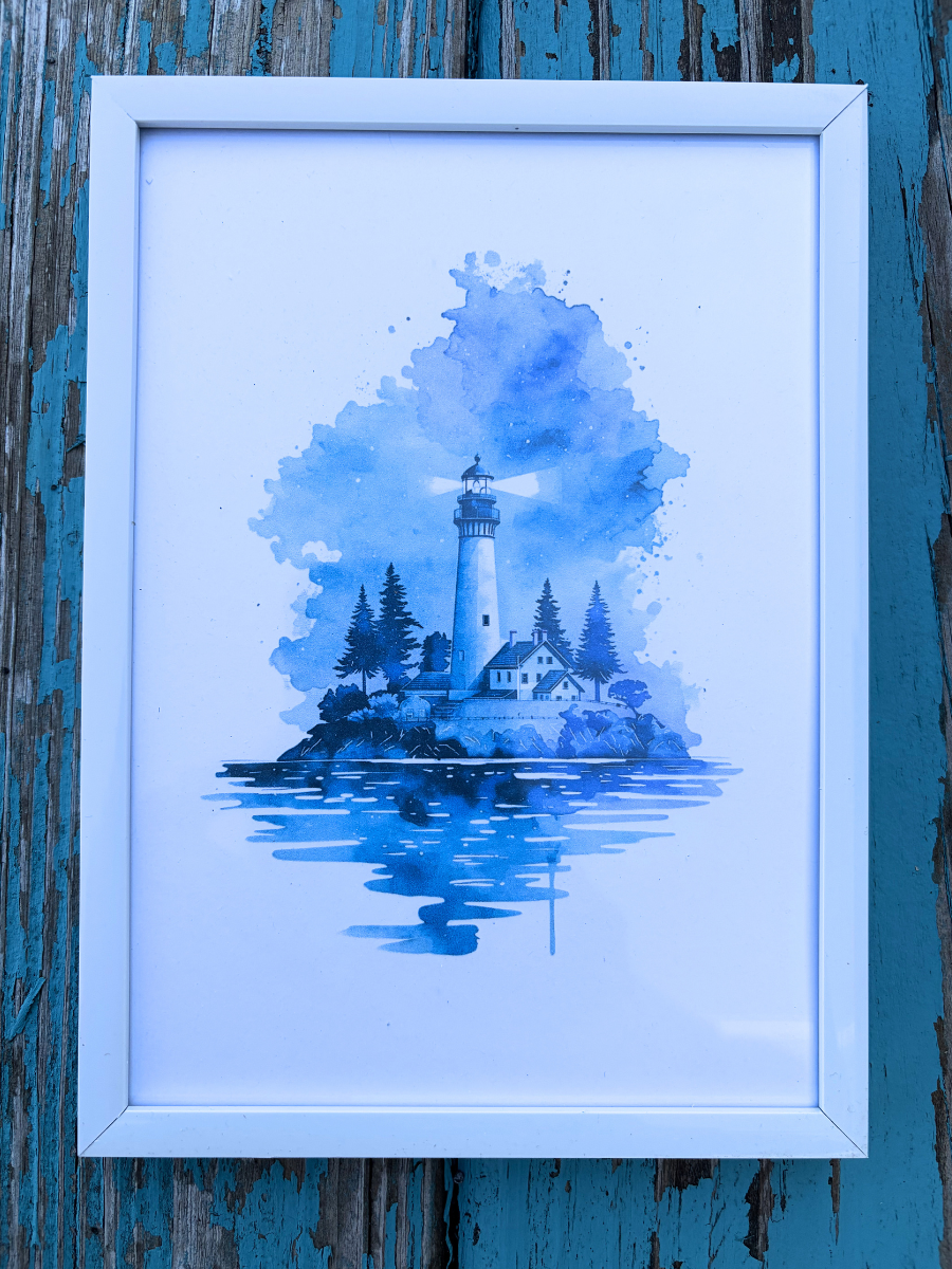 DeskMates Framed Art Print 💠 MSL01 Lighthouse 1