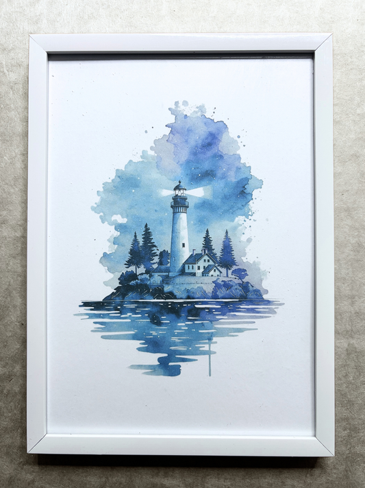 DeskMates Framed Art Print 💠 MSL01 Lighthouse 1