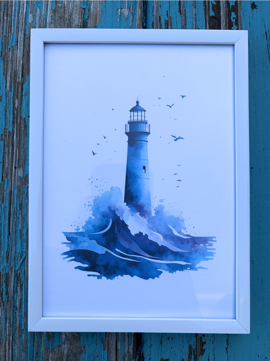 DeskMates Framed Art Print 💠 MSL02 Lighthouse 2