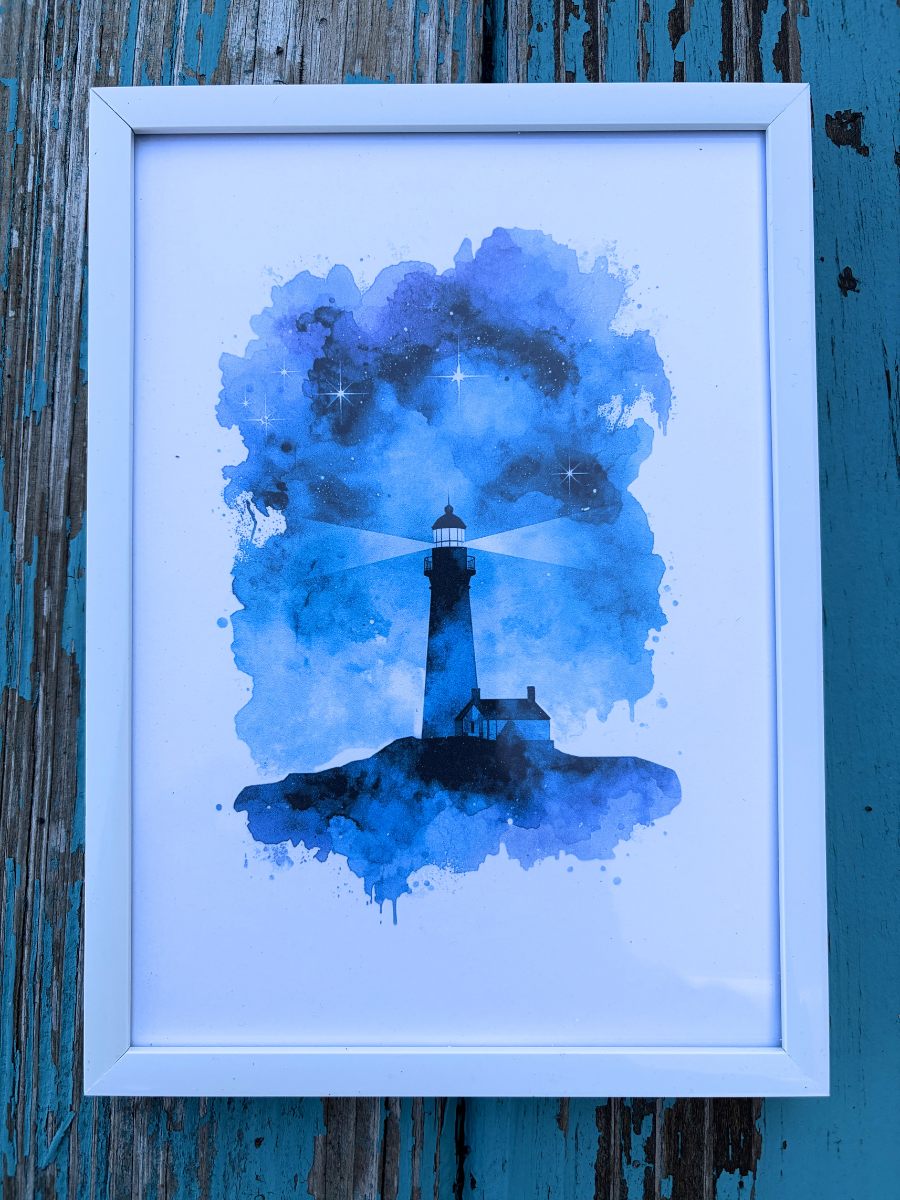 DeskMates Framed Art Print 💠 MSL03 Lighthouse 3