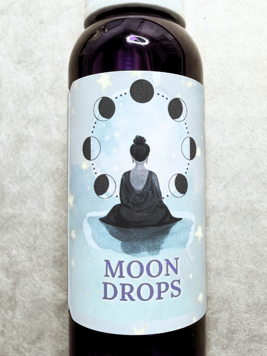 Moon Drops Meditation Mist Elixir with Moonstone Crystals