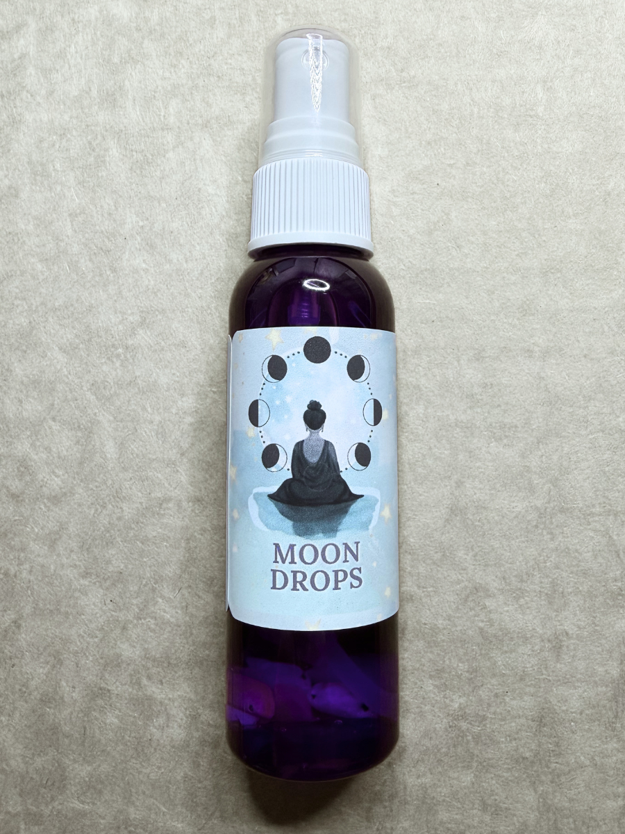 Moon Drops Meditation Mist Elixir with Moonstone Crystals