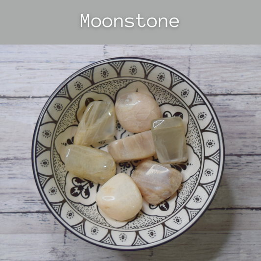 Moonstone tumble stone