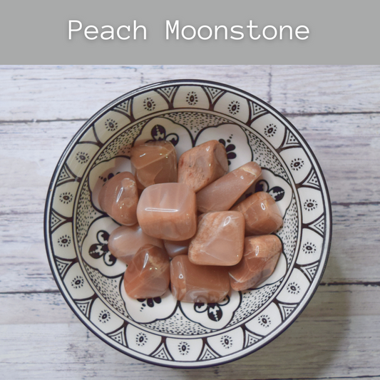 Peach Moonstone tumble stone