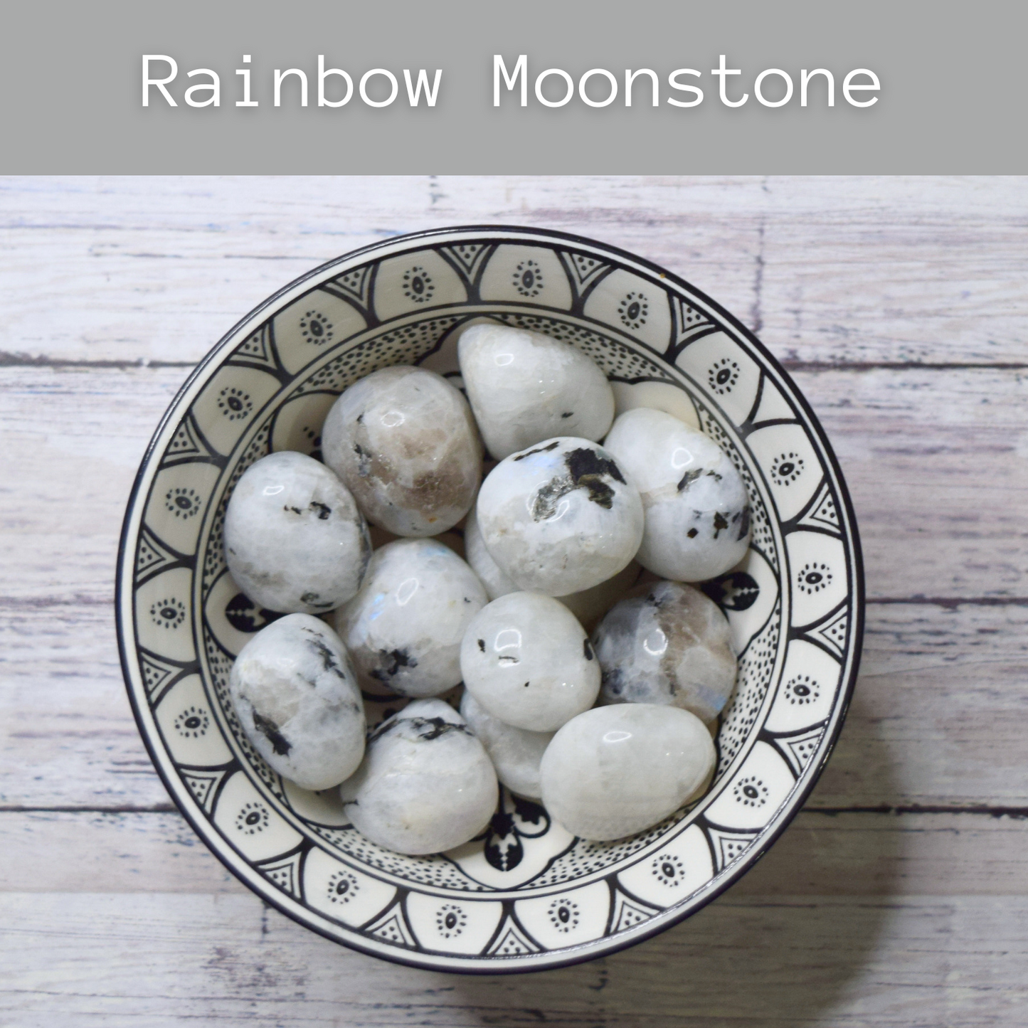 Rainbow Moonstone tumble stone