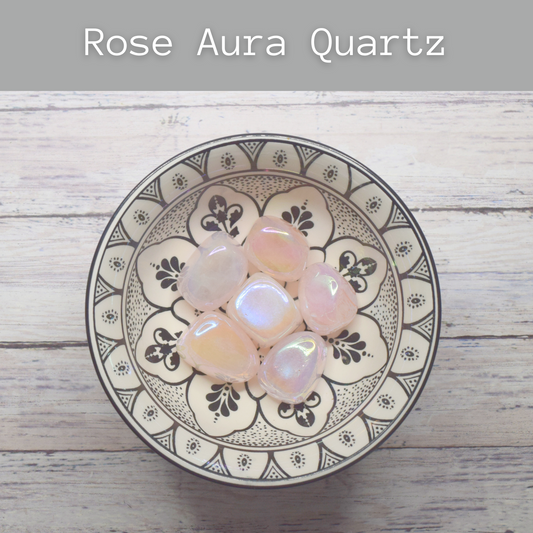 Rose Aura Quartz tumble stone