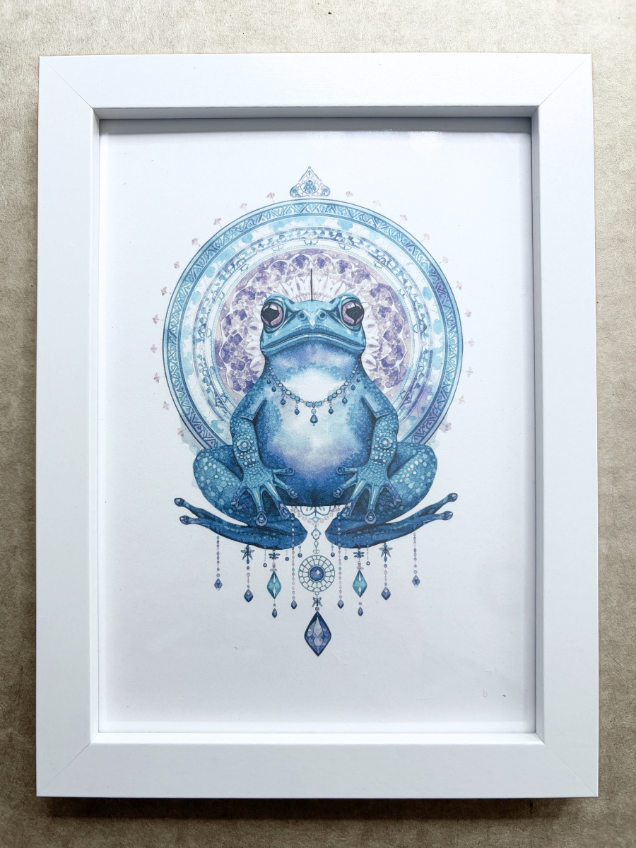 DeskMates Framed Art Print 💠 S Toad Amphibian Frog