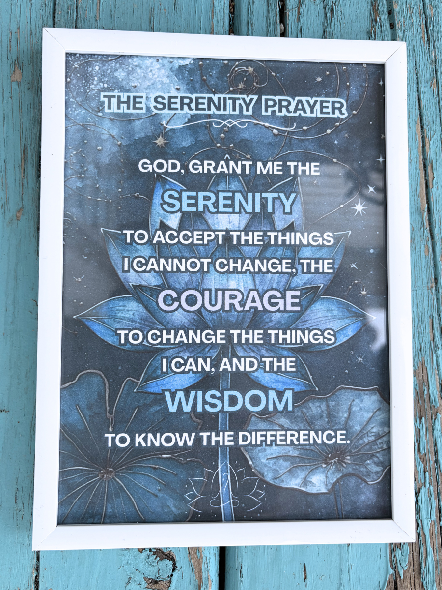 DeskMates Framed Art Print 💠 W02 Serenity Prayer